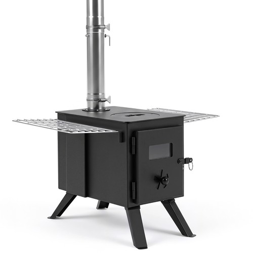 Wood burning stove - burning,