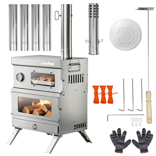 Wood burning stove with oven - stove,