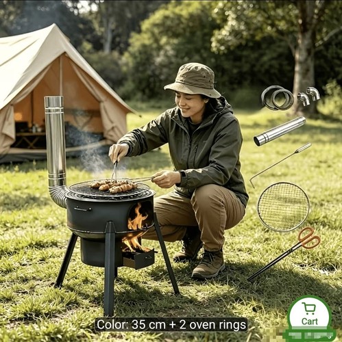 Portable wood burning stove - portable,