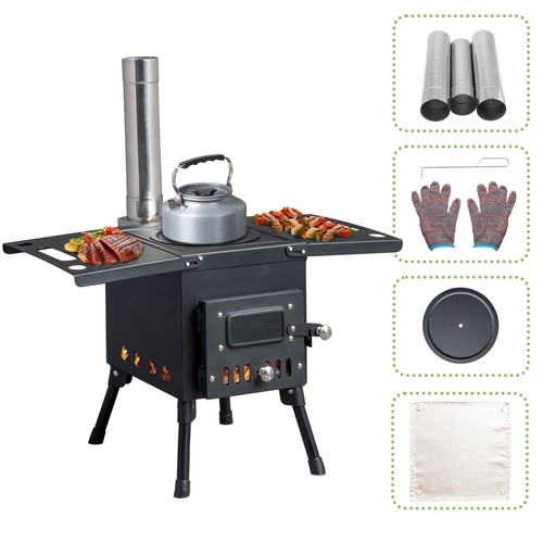 Portable wood burning cooking - burning,